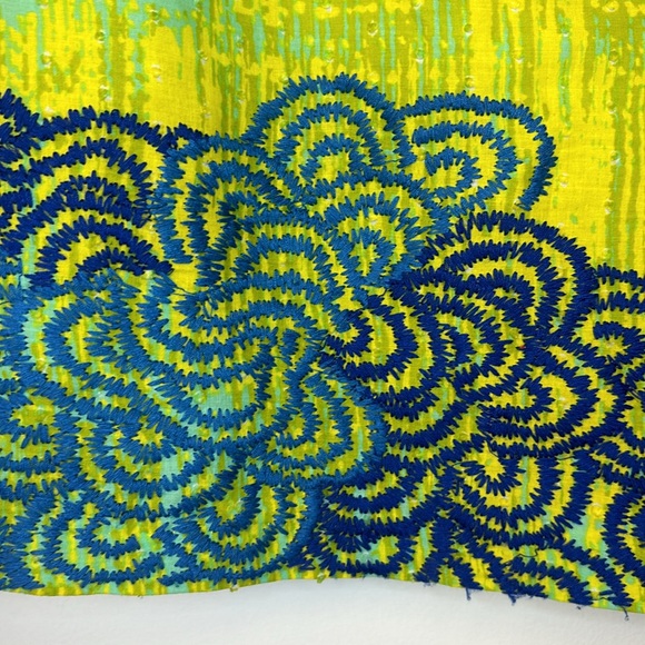 Anthropologie Tabitha Azure Scroll Embroidered Sheath Dress - Picture 4 of 10